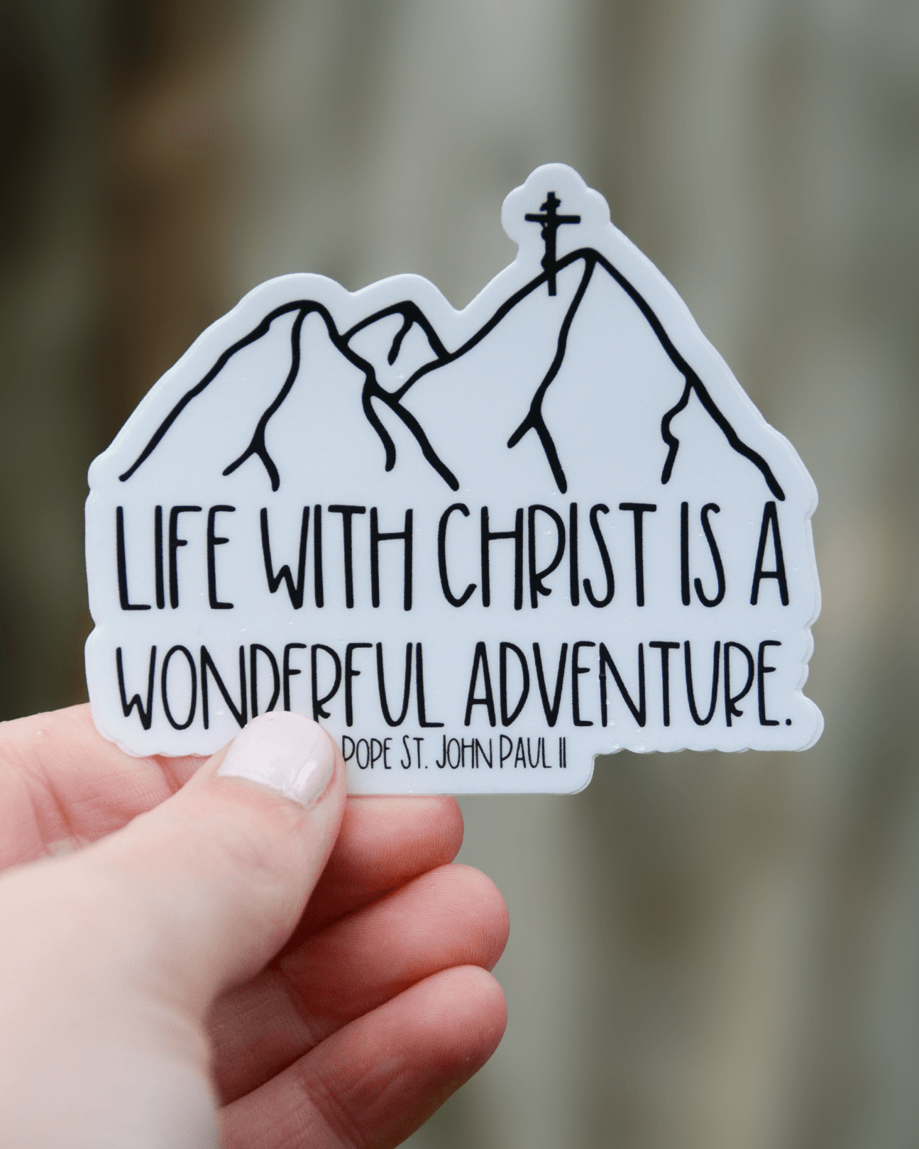 Life With Christ Sticker - MANUSCRIPT