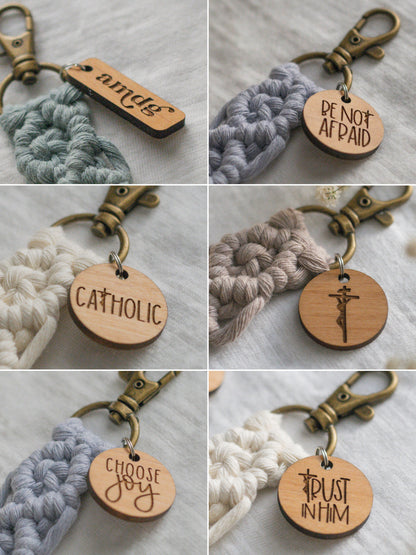 Catholic Macrame Keychain - BUILD YOUR OWN