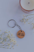 Not me, but God - Catholic Wood Keychain