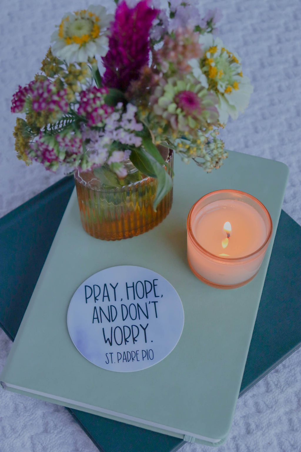 Pray Hope Don't Worry - Padre Pio Sticker