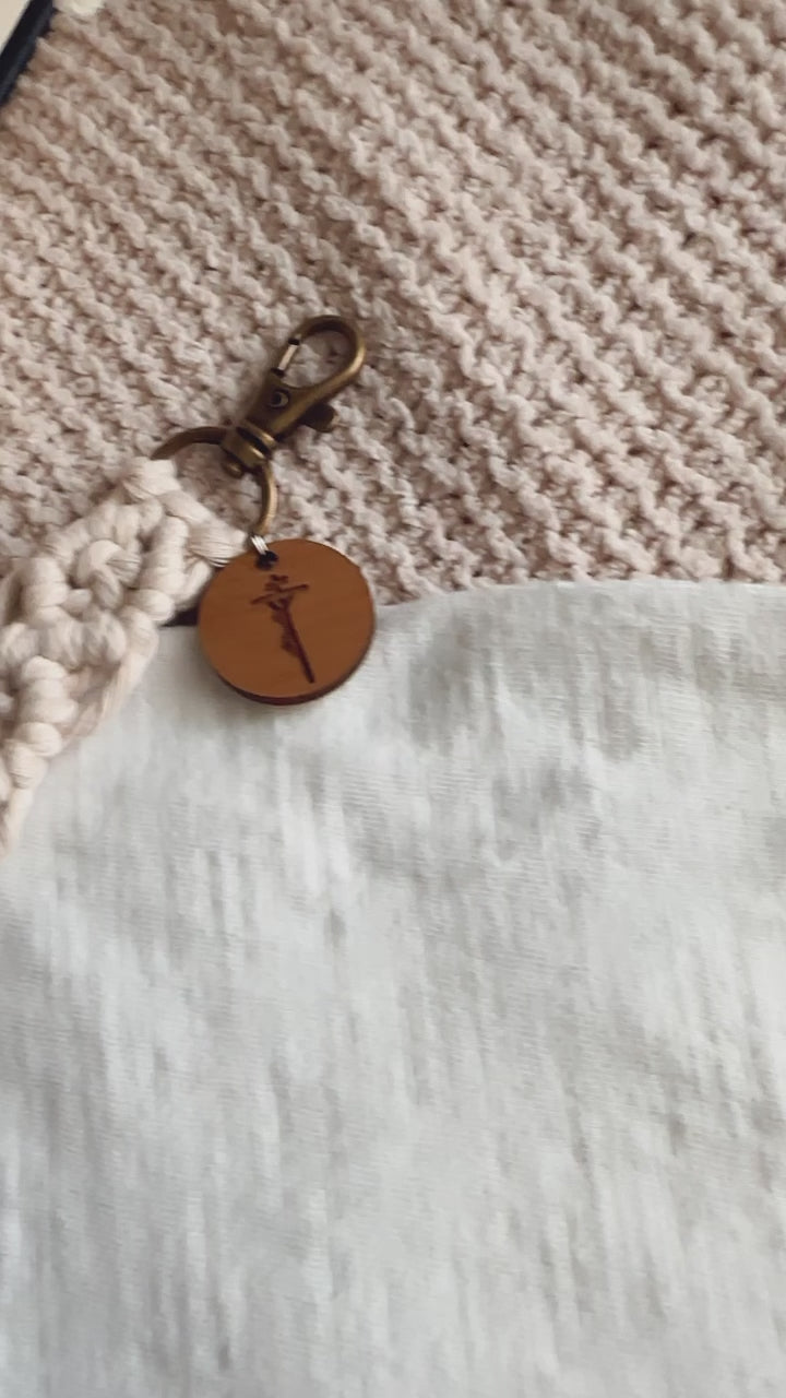 AMDG - Catholic Macrame Keychain