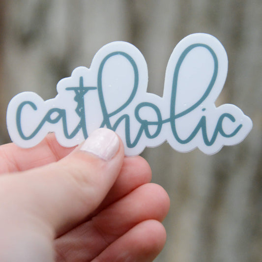 Catholic script sticker