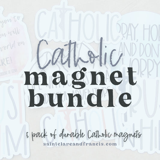 5 Pack- Catholic Magnet Bundle