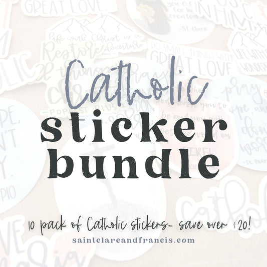 10 Pack Catholic Vinyl Sticker Bundle