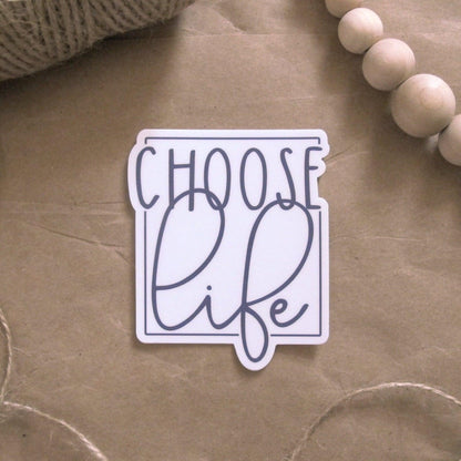 SECONDS Choose Life - Catholic Vinyl Sticker